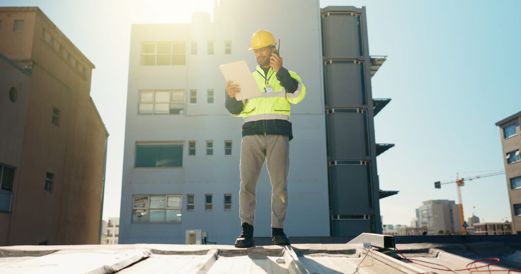 Vendor consolidation - man standing in construction site